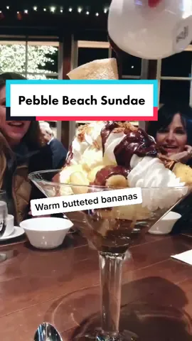 When the sundae is bigger than your head #pebblebeach #pebblebeachgolf #sundae #taproom #carmel #ca #california #fyp #foryoupage