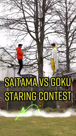 Saitama vs Goku: Staring Contest #anime #saitama #onepunchman #goku #dragonball #manga #fy