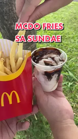 FRIES SA SUNDAE: YEY OR NO WAY? #thefoodadvenchers #tiktokeatsph #FoodieTokPH #fyp #foryoupage #eatsasmallworld #viral #trend #mcdo #sundae #fries