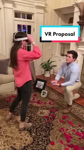 Virtual Reality PROPOSAL!! 🌹 #virtualreality #vr #oculus #proposal #valentinesdaygift #cute #ring #engagement #edsheeran #perfect