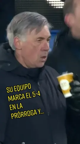¡Su equipo marca el 5-4 en la prórroga y en plena locura ANCELOTTI SE PONE A SOPLAR SU CAFECITO TAN TRANQUILO! 😅😅 #TikTokDeportes #tiktoksports