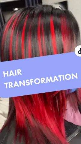 Those bold block colors are here to stay #PerfectMatch #hairtransformation #redhair