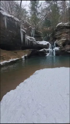 some places demand our attention. #Hiking #hockinghills #ohio #WinterVibes #fypシ