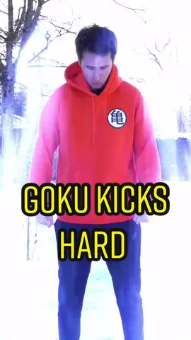 Goku kicks hard #anime #goku #dragonball #saitama #manga #fy