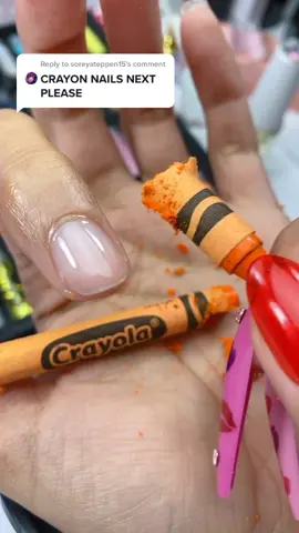 Reply to @soreyateppen15 Nails with real Crayons 🖍 💅🏽 #nails #nailart #satisfying #oddlysatisfying