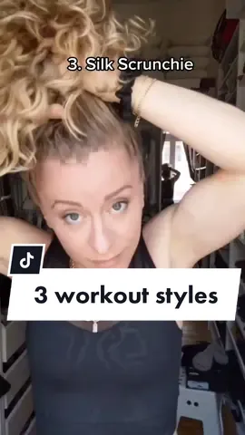 3 styles for working out with curly hair #curlyhair #curltok #curlygirl