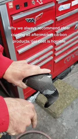 Aftermarket carbon gel coat is crap, also get it professionally re-clearcoated. #fypシ #Sorrynotsorry #ConceptIII #Carbonfiber #Clearcoat #Bodyshop