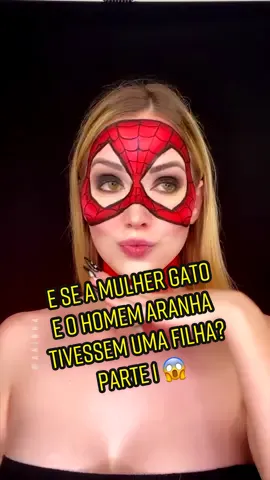 E SE O HOMEM ARANHA E A MULHER GATO TIVESSEM UMA FILHA? 😱 #MIXDEPERSONAGENS #mulhergato #homemaranha