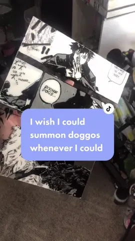 I wish I could summon doggos whenever I could 💕#jujutsukaisen#manga#anime#megumi#megumifushiguro#glasspainting#painting#weeb#animethings#fyp#foryou
