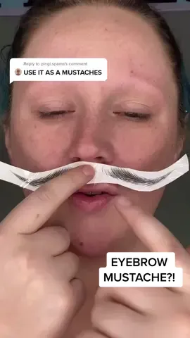 Reply to @pingi.spams  if this blows up, I’ll do a WHOLE makeup look with the eyebrow mustache😂 I kinda like it tho 👀✋🏼 #fyp #eyebrowmustache
