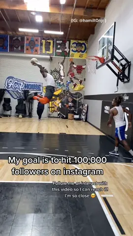 Curious to see the power of TikTok 🥺that would be a dream 😭 (IG: hamilt0njr) #basketball #dunk #college #athlete #gym #fyp
