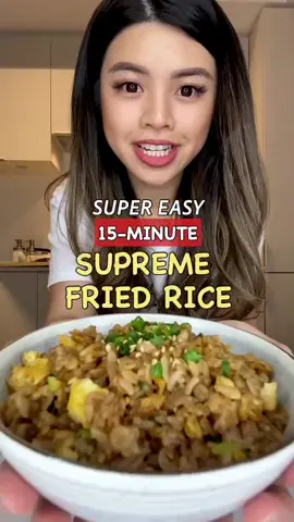 Day 8 of 15-MINUTE meals featuring SUPREME FRIED RICE! 🍚 Recipe on IG! #friedrice #asianfood #EasyRecipe #LearnOnTikTok #fyp