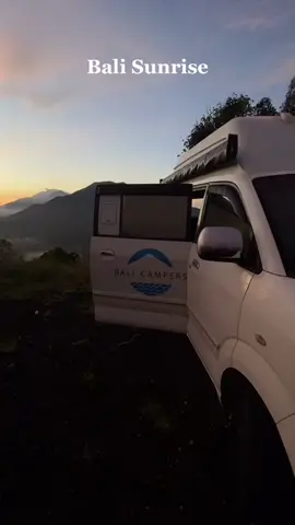 Sunrise in Kintamani, view of Mt. Batur 🌄 #bali #kintamanibali #kintamani #campinginbali #camping #carcamping #balitravel #travelbali