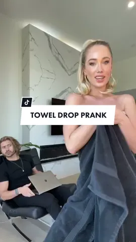 I think I gave him a heart attack... @alexcosta  😏 #couples #prankwars #sasswars #imbad #prank #toweldrop