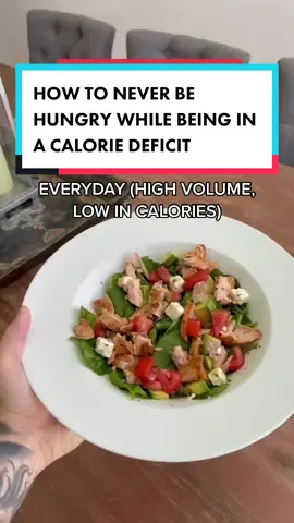 How to NEVER be HUNGRY when being in a CALORIE DEFICIT! #weightloss #fatloss #caloriedeficit #foryoupage #lowcalorierecipe #lowcalorie #weightlosstips