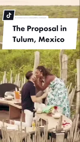 Reply to @mmescrappy.vintage92 he surprised me in Tulum on the last day of my girls trip 🥺 #proposal #tulum #engaged #couplegoals #interracialcouple