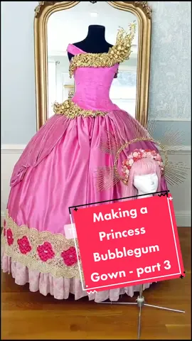 Designing & Making a Princess Bubblegum gown - part 3 #cosplay #adventuretime #fashion #DIY #sewingdiy #tiktokfashionmonth