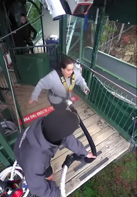 Part 2 - find out if she jumps! 🤣  #bungyjump #fyp #funny #scared