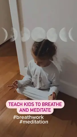 4 year old practising Breathwork and meditation.