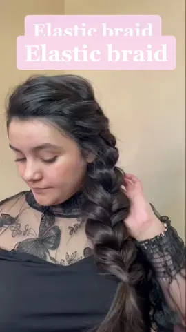 Super easy braid #elasticbraid #longhairbraid #longhairbraids #cutehairstylesforgirls #braidhack