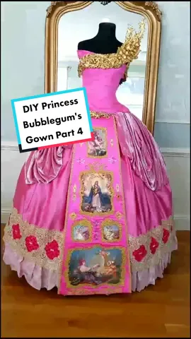 Designing & making a Princess Bubblegum gown - part 4 #cosplay #adventuretime #fashion #DIY #diyfashion #tiktokfashionmonth #sewingtiktok