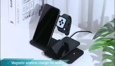 Fast Wireless Charger Stand For IPhone samsung      Watch 4 in 1 Foldable Charging Dock Station for Airpods Pro iWatch #wireless #charger #mobile