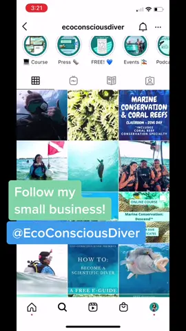Follow my small business for dive & marine conservation resources! 😊💙 #instagramgrowth #igchallenge #scubadiving #marineconservation #saveouroceans