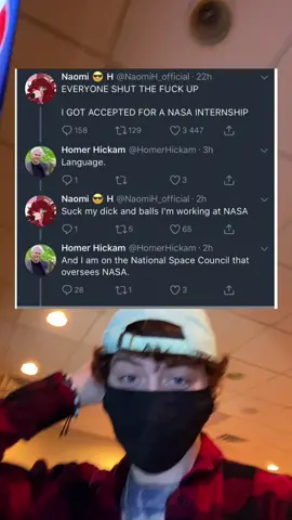 she lost her internship and deleted her Twitter after this tweet 💀 be careful what you say, kids. #tweet #twitter #nasa #intern #space #fail