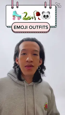 Outfits inspired by emojis 🛼🐍🥀🐼 which is your favorite? #emojichallenge #outfits #fashion #emoji #trending #style #trending