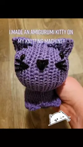 I love making kitties!!! He's so darn cute!! #knittersoftiktok #knittok #kitty #cat #knitandcrochet #knittingmachine #teamtextiletok