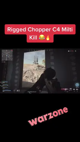 C4 Multi Kill on a chopper 😂🔥 #warzone #warzoneclips #warzonefunnyclips #funny #unlucky #fyp #foryoupage