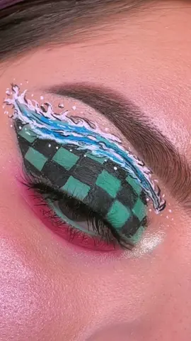 Staring a new series inspired by anime characters! First is best boy Tanjiro! 🌊🥰#animemakeup #graphiclinertutorial #tanjirou #tanjirocosplay