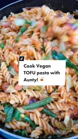 Vegan Tofu pasta made by me! Quick & easy🍝 #fyp #up #pasta #vegan #tofu #nepalitiktok