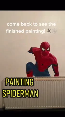 Painting Spider-Man 🕷🕸 #TestReadyChic #viral #artist #wallart #spiderman #marvel #avengers #mcu #art #nxgn #inspirationalquotes #tomholland #fyp #fy