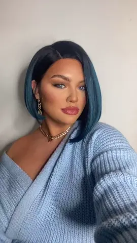 A BLUE GALLLLL ❣️ #wig #transformation #TestReadyChic #hairchange #irishmua #mua
