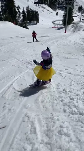 Handling the spring chop like a pro #snowboarding #snowboardgirl #parentingdoneright #tiktokparents #fyp