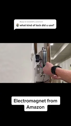 Reply to @bstak64 Used this electromagnetic lock from #Amazon Link in the comments