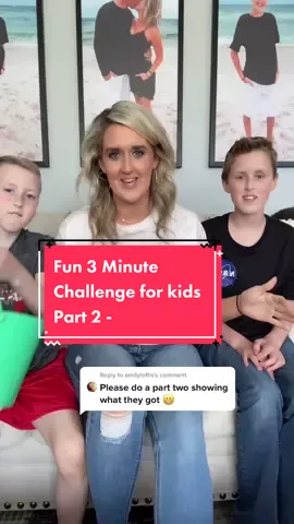 Reply to @emilyloftis 3 Minute kids challenge part 2. You can see the full video of rules on my IG. Link in my bio. #kidschallenge #shoppingchallenge