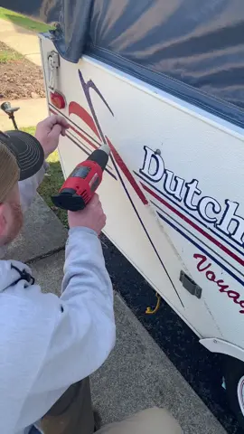 Decal removal and canvass cleaning!!#camping #campinghacks #popup #popupcamperremodel #popupcamper #campingideas
