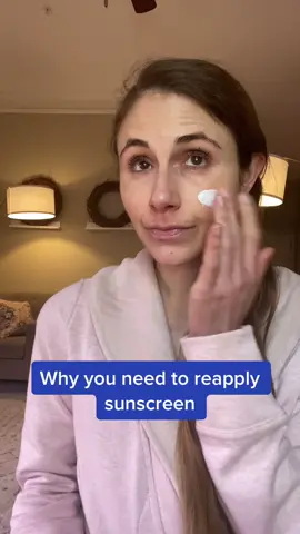 Why you need to reapply sunscreen. #sunscreen #spf #sunscreeneveryday #spfisimportant #spfismybff #skinexpert #dermatologist #derm #drdray
