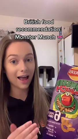Reply to @amandazing42 British food recommendation: MONSTER MUNCH 🇬🇧 #british#american#britishfood#fyp#foryou#foryoupage#viral#trending