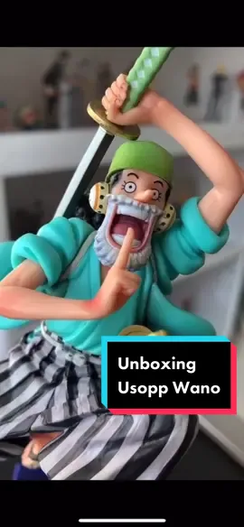 Nuestro valiente #usopp en su atuendo de #wano ! Figura imperdible del gran #godusopp !#onepiecefigure #onepiececollection #wanokuni #figuartszero