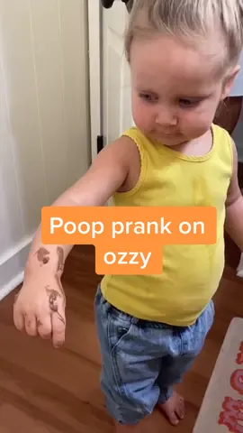 It’s the turning into a statue for me 😭 #toddlerpoopprank