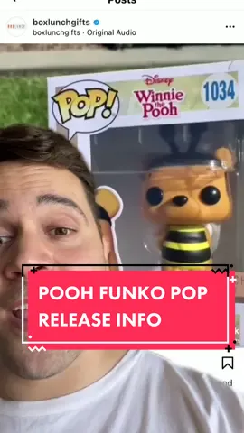 update on the precious new winnie the pooh as a bee funko pop! #winniethepooh #honeybee #funkopops #boxlunch