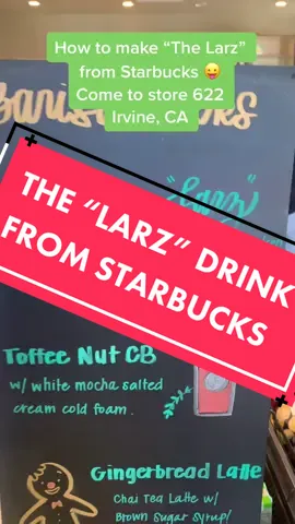 order this at any store! just let them know the recipe and that Larz sent ya 😛☕️ #fyp #foryoupage #foryou #starbucks #sbux #sbuxbaristas #sbuxhacks