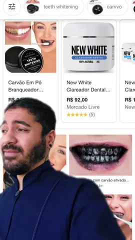✨ Carvão ativado x Clareamento dental ✨ #carvaoativado #carvaobrasao #dentesbrancos #clareamentodosdentes #sorriso #odontologia #dentistas #fyp #memes