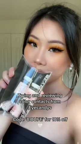 Thank you @eyecandys.com  💗 Use code COUFE for 10% off! #ad #colorcontacts #eyecandys #review