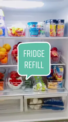 Satisfying Fridge Refill ✨ #refill #restock #fridge #organization