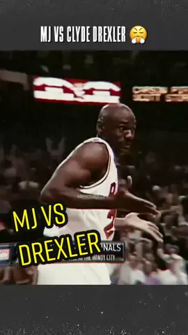 Michael Jordan & Clyde Drexler going at it 🔥😤 #michaeljordan #jordan #clydedrexler #NBA #basketball #fyp #foryou