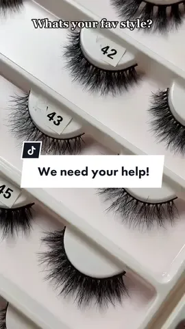 We need your help..😁😘😘 vote your fav styles in the comments! #help #SmallBusiness #natural #naturallash #mua #makeup #lashes #fyp #foryou